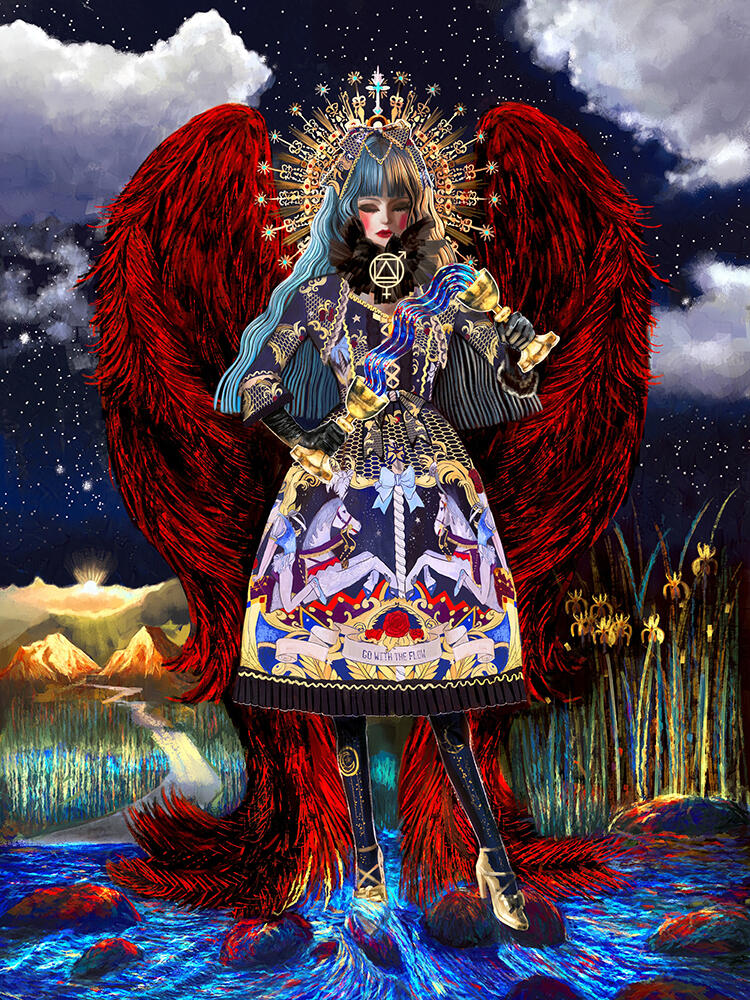 Temperance - Tarot Card Series Temperance - Tarot Card Series, Pracheta Banerjee Illustrator, Card Art, Illustration, Digital Painting, Digital Art